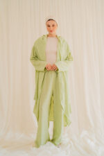 Linen Long Drape Cardigan - Image 2