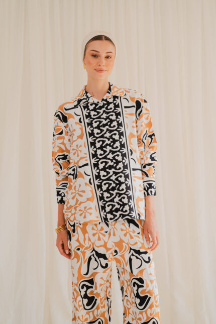 Floral Fusion Statement Blouse